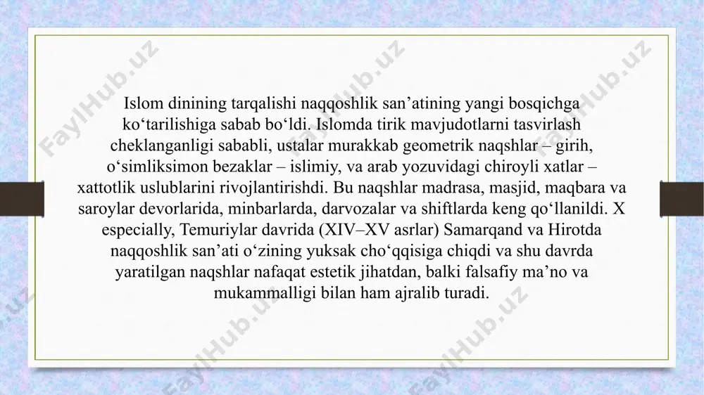 naqqoshlik haqida taqdimot - Page 4