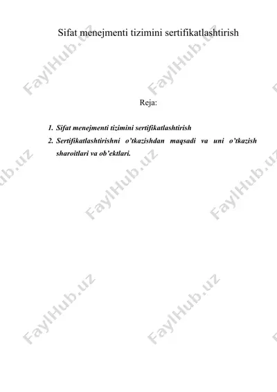 sifat menejmenti tizimini sertifikatlashtirish 2 — DOC