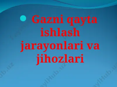 issiqlik almashinish qurilmalari — PPT