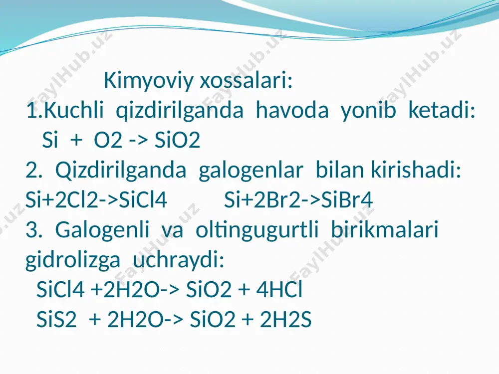 kimyo taqdimoti "kremniy" - Page 5