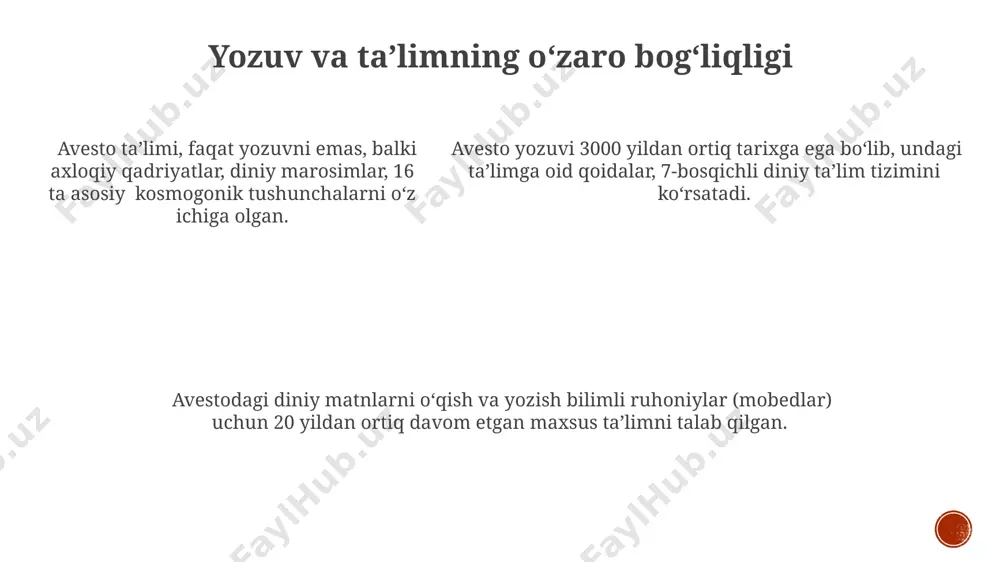 avesto taʼlimi va qadimgi yozuv tizimlari taqdimoti - Page 5