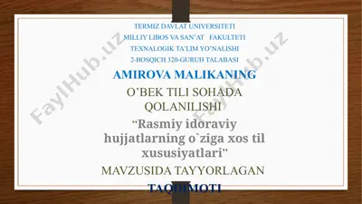 o‘zbek tilining yangi imlo qoidalari — PPTX