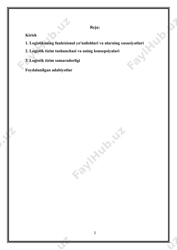 va texnologik. taqsimotni boshqarishni tashkil etish, material oqimlarni rag'batlantirish va sotishni qo'llab-quvvatlash tashkiliy yo'nalishdir. shunday qilib, logistika sohasiga yo'nalishni tashkil etish - bu material oqimini rag'batlantiradigan va ta'minot va marketingni ta'minlaydigan logistikaning funksional sohasidir. logistika sohasiga texnologik yo'nalish - bu transport texnologiyalari, omborxonalar, axborot ta'minoti, rejalashtirish va nazorat qilishni takomillashtirishni amalga oshiradigan logistikaning funktsional sohasi hisoblanadi. logistikaning individual funktsional yo'nalishlarini ko'rib chiqamiz. zaxiralar ishlab chiqarish, aylanish va iste'mol o'rtasida buferlashtiruvchi rol o'ynaydi. ular to'g'ridan-to'g'ri ishlab chiqaruvchida to'planishi mumkin yoki ularning saqlanishi iste'molchiga yaqin bo'lishi mumkin. tovar-moddiy zaxiralarning qiymati butun ishlab chiqarish tizimi uchun maqbul bo'lishi kerak. zaxiralar talabning o'zgarishiga tezkor javob qaytarish va transportning bir xilligini ta'minlashga imkon beradi. ishlab chiqarish logistikasi - korxona (kompaniya) ichidagi moddiy oqimlarning harakatlanish jarayonlarini qamrab oladigan logistika sohasi. taqsimot - bu logistika sohasi bo'lib, ishlab chiqaruvchidan iste'molchiga yo'lda material oqimini boshqarish uchun barcha vazifalarni o'z ichiga oladi - amalga oshirish vazifasi qo'yilgan paytdan boshlab …