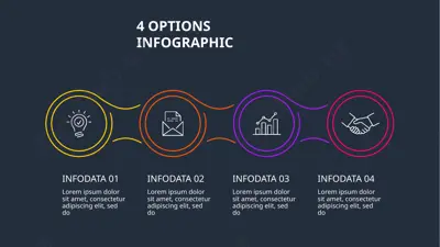 4 options infographic — PPTX