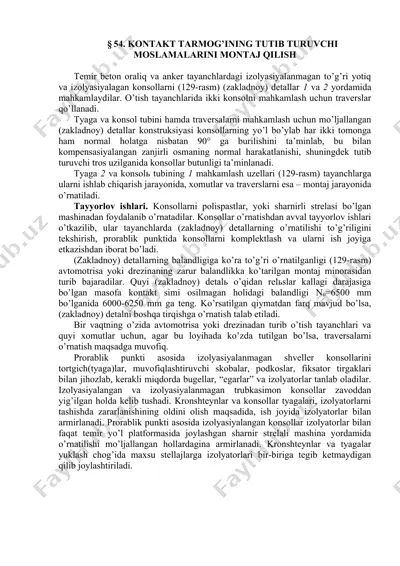 kоntаkt tаrmоg’ining tutib turuvchi mоslаmаlаrini mоntаj qilish — DOCX