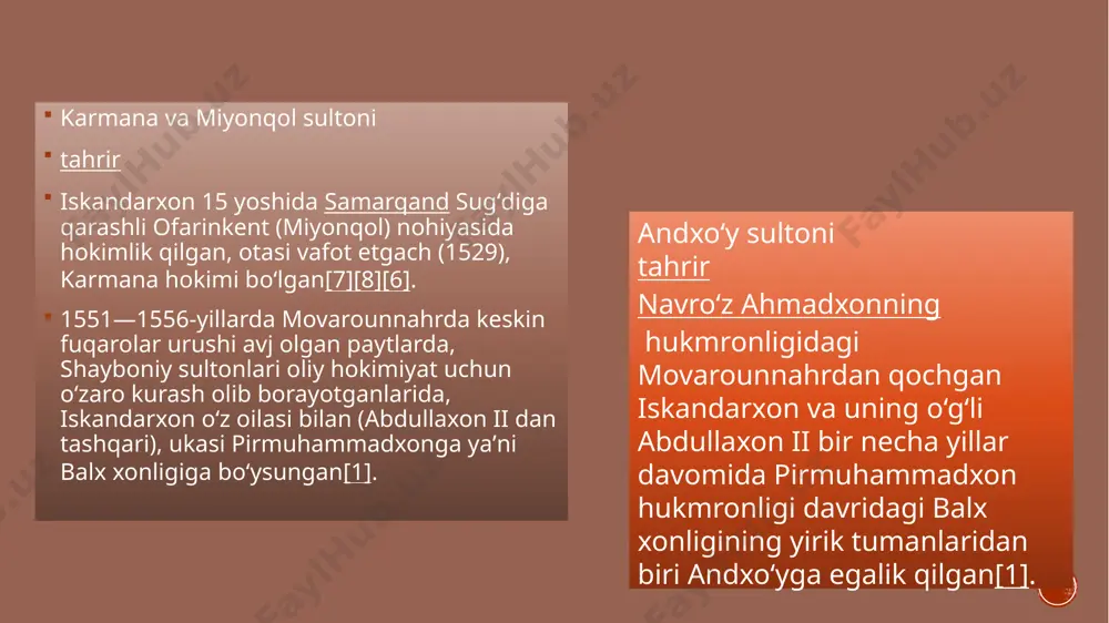 shayboniylar davlati iskandarxon davrida (1512-1583) - Page 4
