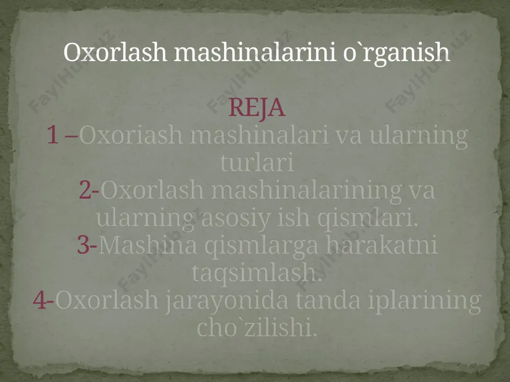 oxorlash mashinalarini o`rganish - Page 3