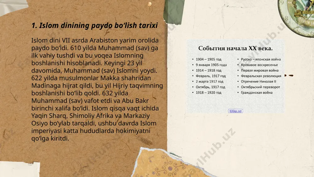 iya, pokiston va hindiston kabi hududlarda tarqalgan. 2. **shofe’iylik**: imom shofe’iy tomonidan asoslangan. odatda misr, somali, indoneziya va malayziya kabi mamlakatlarda amal qilinadi. 3. **malikiylik**: imom molik ibn anas tomonidan tashkil etilgan. asosan marokash, jazoir, tunis va boshqa shimoliy afrika davlatlarida amal qiladi. 4. **hanbaliylik**: ahmad ibn hanbal asos solgan. usmoniylar imperiyasi davrida kamroq amal qilingan, ammo bugungi kunda saudiya arabistoni va qatar kabi xalqlarda keng tarqalgan. ... t.me/slaydai_bot 7. islomda tavhid va shirk tushunchasi tavhid islomning asosiy tamoyillaridan biri bo'lib, allohning yagonaligi va unikiga teng kimsaning yo'qligini ta'kidlaydi. tavhid qabul qilinishi kerak bo'lgan eng muhim e'tiqod hisoblanadi. shirk esa, tavhidga zid bo'lib, allohga sherik qo'shishni anglatadi. shu sababli, shirk islomda eng katta gunohlardan biri hisoblanadi. shirk allohning yagonaligiga isyon qilish hisoblanadi va ikki turli ko'rinishda bo'lishi mumkin: zahiriy shirk — ochiq-oydin, ya'ni boshqa ilohlarga sig'inish va botiniy shirk — yashirin, ya'ni qalbda allohdan boshqa narsaga ishonish. islom barcha musulmonlarni …