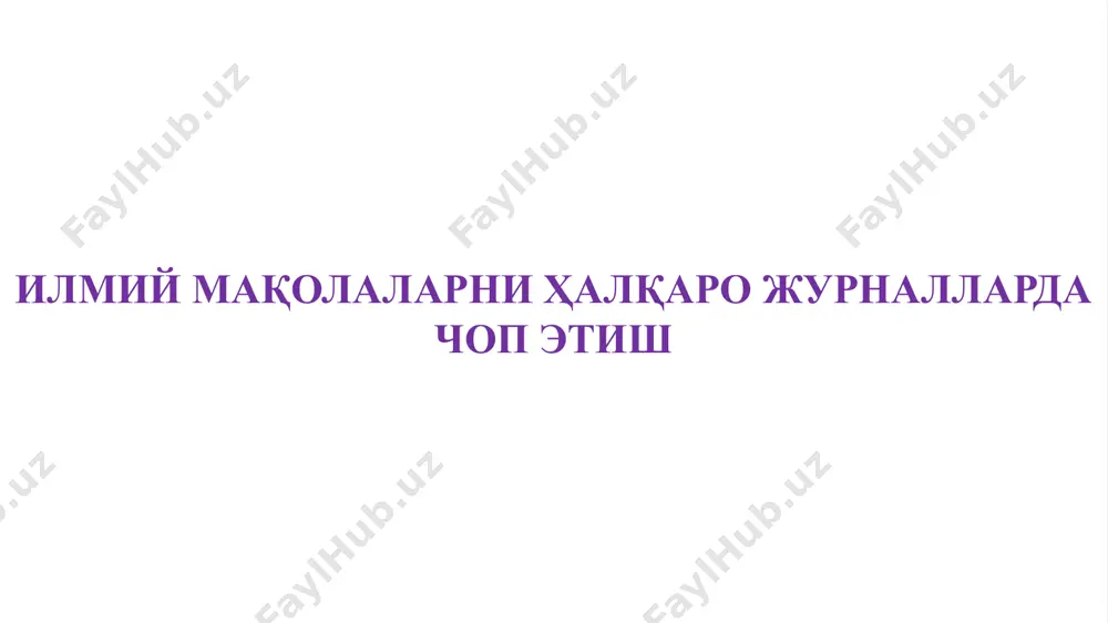 илмий мақола қандай ёзилади. мақолаларни журналларда чоп этиш тартиби ва қоидалари - Page 5