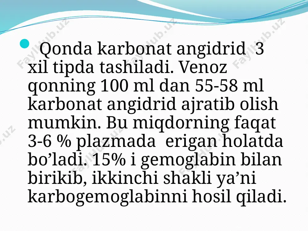 qonning kislorod va karbonat angidrid tashishi - Page 5