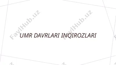 umr davrlari inqirozlari — PPTX