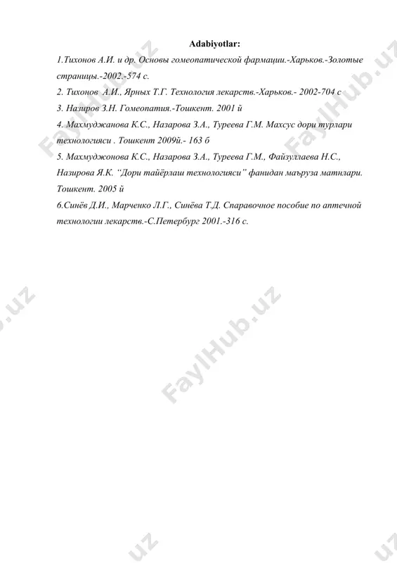 gomenatik dori preparatlari texnologiyasini takomillash tirshi - Page 3