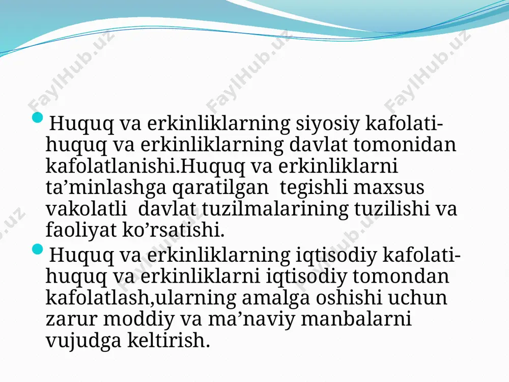 o’zbekiston respublikasida fuqarolarning erkinliklari va burchlari - Page 5