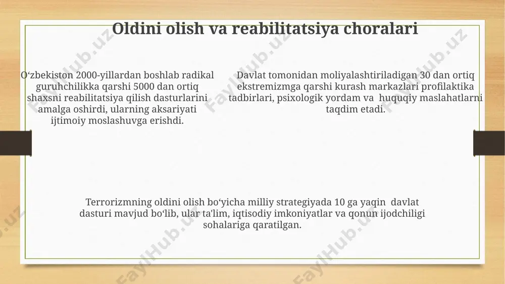 o'zbekistonning terrorizmga qarshi kurash tajribasi - Page 5