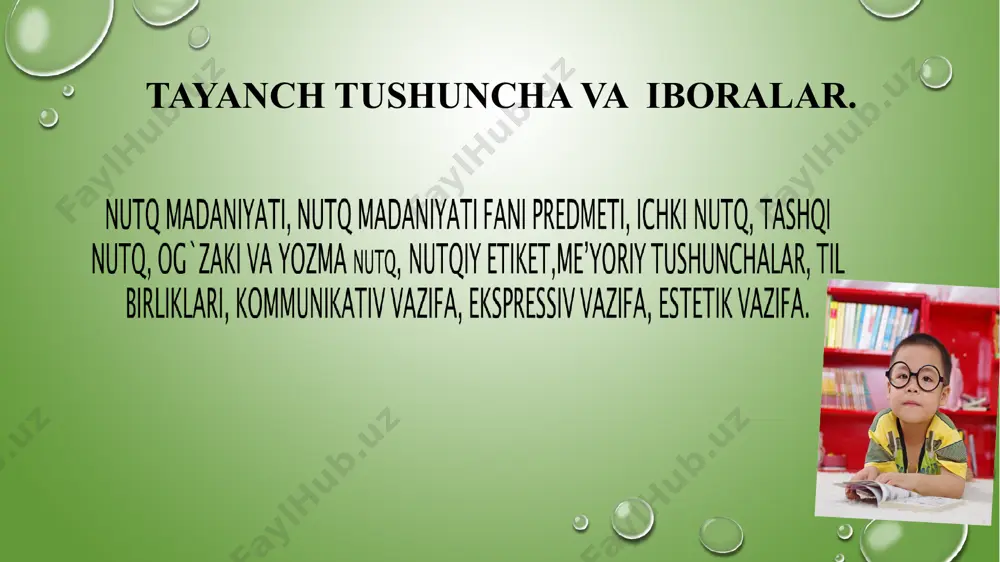 `ulari, istaklarini anglab oladi. nutq ichki va tashqi ko`rinishlarga ega. ichki nutq odamning o`z ichida gapiradigan passiv nutqi bo`lib, u ikkinchi kishining ishtirokini talab etmaydi. shuning uchun ham bu nutq o`z-o`ziga qaratilgan nutq sanaladi. ichki nutq og`zaki va yozma nutqning asosi sifatida xizmat qiladi. tashqi nutq boshqalarga qaratilgan va nazorat qilish mumkin bo`lgan faol nutq bo`lib, u og`zaki va yozma ko`rinishlarga ega. og`zaki nutq odatdagi tovushli so`zlashuv nutqi bo`lib, bu nutq ko`proq ohang va turli imo-ishoralar bilan aloqadordir. unda murakkab grammatik qurilmalardan foydalanilmaydi. bu nutqda fikrni ixcham ifodali maqsadida to`liqsiz gaplar keng qo`llaniladi. nutqning bu turi bir va bir necha kishi tomonidan amalga oshiriladi. (monologik, diologik nutq). yozma nutq esa harf va so`zlarning ma’lum qonuniyatlari asosida o`zaro birikuvi, tinish belgilari, har xil ajratishlar, abzatslar, paragraflar va gaplarni grammatik jihatdan aniq va tushunarli bayon etish orqali ro`yobga chiqadi. ma’lum bir til tarixida amal qilgan, hozir mavjud bo`lgan va paydo bo`lishi ko`zda …