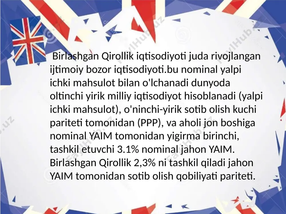 q xo'jaligi, ovchilik, o'rmon xo'jaligi va baliq ovida ish bilan ta'minlandi. bu buyuk britaniyaning milliy yaimning 0,5% atrofida hissa qo'shadi.bir butun sifatida qishloq xo'jaligi-oziq-ovqat sektori (qishloq xo'jaligi va oziq-ovqat ishlab chiqarish, ulgurji, umumiy ovqatlanish, va chakana) qiymat edi va 120 milliard va buyuk britaniyada 4 million ish o'rinlari. qirolicha yelizaveta kasalxonasi birmingem a universitet kasalxonasi bilan bog'liq birmingem universiteti. u dunyodagi eng katta bir qavatli tanqidiy parvarishlash bo'limiga ega. "iqtisodiyot yanvar oyida chakana va ulgurji savdoda kuchli o'sish bilan ko'tarildi", dedi milliy statistika idorasi direktori liz makkaun. "qurilish, shuningdek, o'tgan yilning ko'p qismida bo'ysundirilgan, yaxshi oy bo'lgan uy quruvchilar bilan yaxshi ishladi."biroq, iqtisodiyot endi tanazzulda emasligini aniq bilishga hali erta. yalpi ichki mahsulot 0.3 ning yakuniy choragida 2023% va evropada keng qo'llaniladigan retsessiyaning texnik ta'rifiga javob berishdan oldingi chorakda 0.1% ga qisqardi. britaniya iqtisodiyoti covid-19 pandemiyasidan dastlabki tiklanganidan beri juda sust bo'lib, rossiyaning ukrainaga bostirib kirishi natijasida energiya importi narxining …