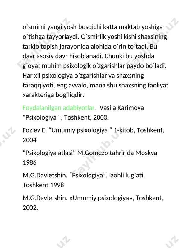 oʻsmirlik davrida psixologiya - Page 4