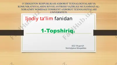 p.torrensning "tugallanmagan rasmlar" metodini qo'llash — PPTX