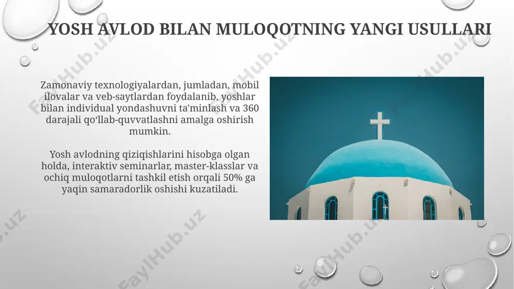 rali ishlashi uchun xalqaro hamkorlik orqali texnologik yangiliklar va raqamli vositalardan foydalanish bo'yicha 10 dan ziyod muhim ko'nikmalarni o'zlashtirish muhim. xalqaro hamkorlik, diniy tashkilotlarga 20 dan ortiq mamlakatdagi 50 ga yaqin turli tajribalarni o'rganish va zamonaviy standartlarga moslashishda yordam beradi. sekulyar jamiyatdagi diniy tashkilotlarning roli zamonaviy o'zbekistonda 20 dan ortiq diniy tashkilot ro'yxatdan o'tgan bo'lib, ularning jamiyatdagi roli ijtimoiy barqarorlikni ta'minlash va fuqarolarning ma'naviy ehtiyojlarini qondirishga qaratilgan. diniy tashkilotlarning 30% dan ortig'i xayriya va ijtimoiy yordam loyihalarini amalga oshirib, kambag'al va ehtiyojmand qatlamlarga yordam bermoqda, bu esa ularning jamiyatdagi ijobiy imidjini mustahkamlaydi. qonun hujjatlariga rioya qilish va huquqiy jihatlar diniy tashkilotlarning faoliyati o‘zbekiston respublikasining 20 dan ortiq qonun hujjatlari, jumladan, “vijdon erkinligi va diniy tashkilotlar to‘g‘risida”gi qonun bilan tartibga solinadi. qonun buzilgan taqdirda, diniy tashkilotlarga nisbatan 500 ming so'm dan 5 million so'mgacha jarima yoki faoliyatni to'xtatish kabi sanktsiyalar qo'llanilishi mumkin. diniy qadriyatlarni zamonaviy kontekstda qayta ko'rib chiqish diniy qadriyatlarni …