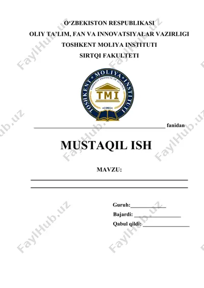 investitsiya risklari va ularni pasaytirish yo’llari — DOC