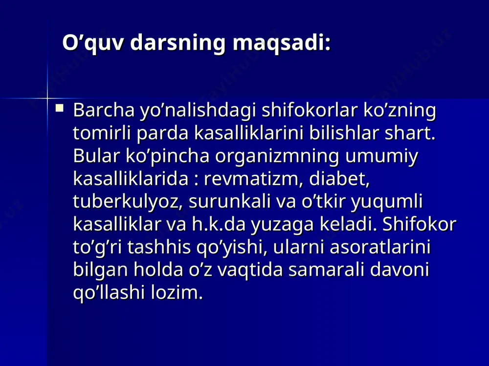 eluvchi etiologik faktorlarga kiradi: ko’z olmasining oldingi qismi to’qimalaridagi neyrotrofik va neyrotomir o’zgarishlar simpatik nerv sistemaning diffuz harakterli zararlanishi simpatik innervasiyaning patologiyasi buyin umurtqasining zararlanishi buyin simpatik tugunining zararlanishiga olib keluvchi kasalliklar- deformasiyalangan spondilyoz, buyin umurtqalari orasidagi tirqishning torayishi (31,8% holatlarda) markaziy nerv sistemasining organik o’zgarishlari – travmatik, yallig’lanish, tomirli kasalliklari ( 22,4% hollarda) shuningdek ruhiyatning beqarorligi, nevrosteniya ( 21,4% hollarda) etiopatogenez shuningdek rol o’ynaydi: iridosilliar sohada birlamchi distrofik jarayonlar endokrin kasalliklar - gipo- va gipertireoz, qandli diabet uglevod almashinuvini buzilishi giperholisterinemiya oqsil almashinuvini buzilishi ba’zi mualliflar uveopatiyalarning ushbu patologiyasini naslga bog’liq degenerativ yoki tug’ma jarayon deb aytganlar etiopatogenez neyrodistrofik teoriyaning kelib kelib chiqishi: innervasiyaning buzilishi to’qimalarning funksiyasini o’zgarishiga olib keladi, qon bilan ta’minlanishi va oziqlanishni yomonlashuvi hisobiga keyin patologik jarayon to’qima strukturasiga bosqichma-bosqich chuqurlashib boradi va kasallikning tipik klinik ko’rinishlarini namoyon bo’lishiga olib keladi bu holatda turtki mexanizm rangdor parda va silliar tanadagi yallig’lanish jarayonini keltirib chiqaruvchi (virus, toksin, …