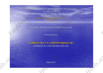 gidravlika va gidravlik mashinalar — PDF