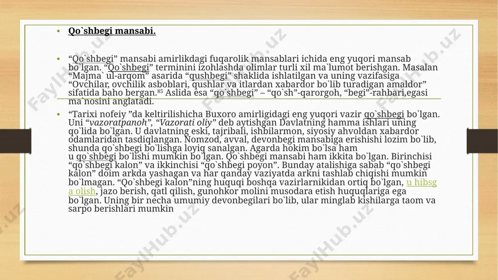 buxoro amirligida mansablar va vazifalari - Page 5