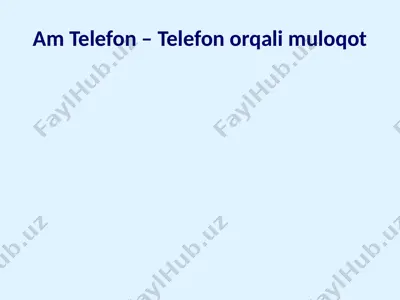 telefon/muloqot — PPTX
