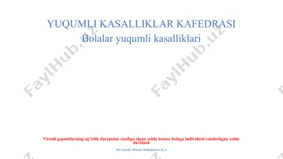 virusli gepatitlar — PPTX