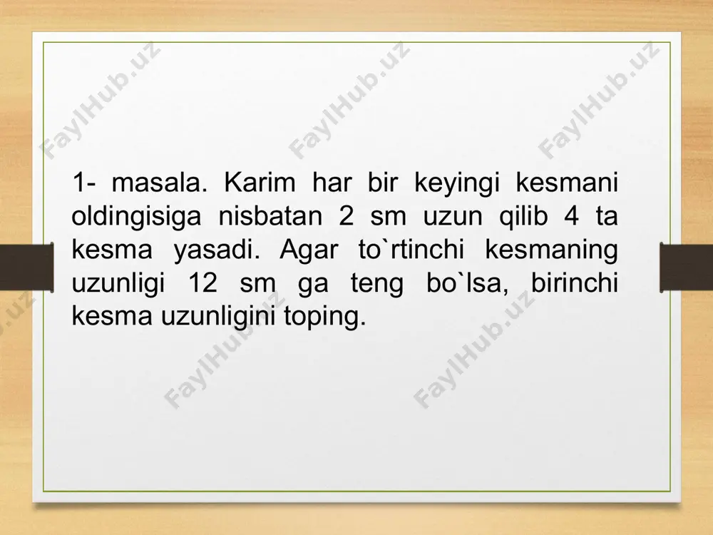 nostandart arifmetik masalalarni “oxiridan boshlab” usuli bilan yechish - Page 5