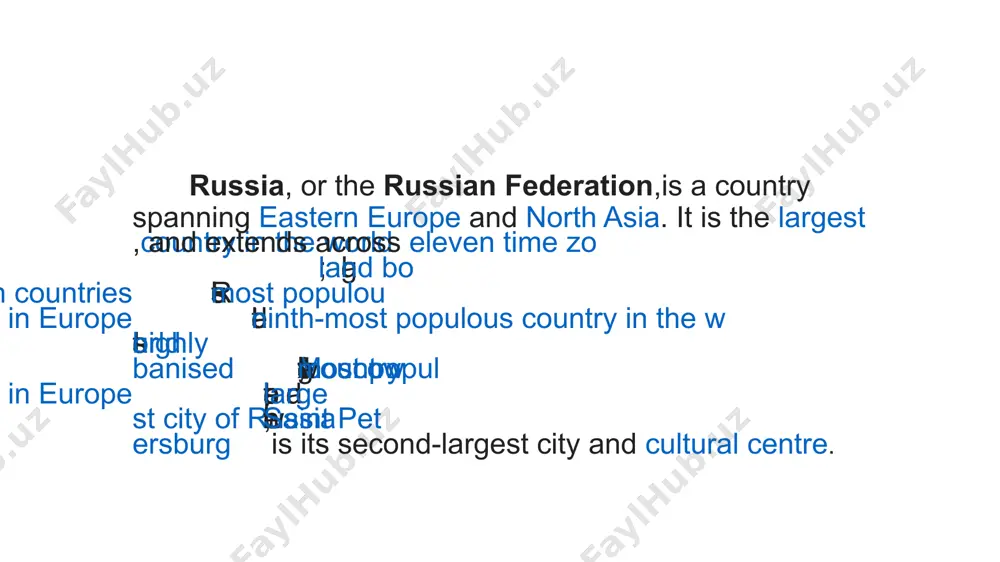 as observed, with a 4.1% increase in gdp. impact of sanctions: international sanctions have targeted key sectors of russia’s economy, leading to: • export redirection: a shift in commodity exports towards countries like china and former soviet states. • economic adaptation: despite sanctions, russia has adapted by finding alternative markets and leveraging its natural resources. swot analysis of russian economy strengths 🔥 ✅ abundant natural resources – russia has vast reserves of oil, natural gas, coal, and minerals, making it a key global energy supplier. ✅ strong energy sector – one of the world's largest exporters of oil and gas, particularly to europe and asia. ✅ large landmass & strategic location – covers 11 time zones and connects europe and asia, making it a potential trade hub. ✅ military-industrial complex – a major global player in arms production and exports. ✅ agricultural growth – russia is one of the top …