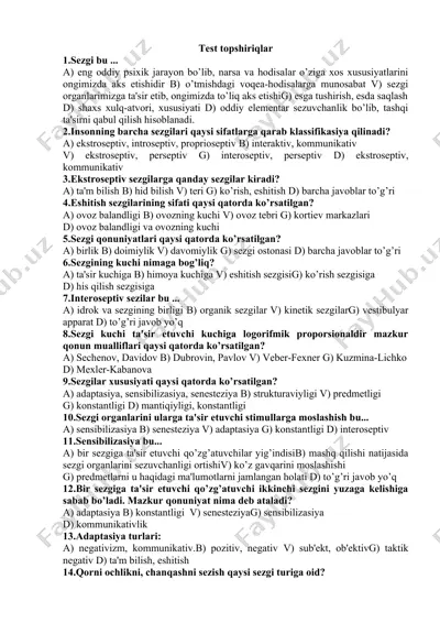 sezgilarning turlari — DOCX