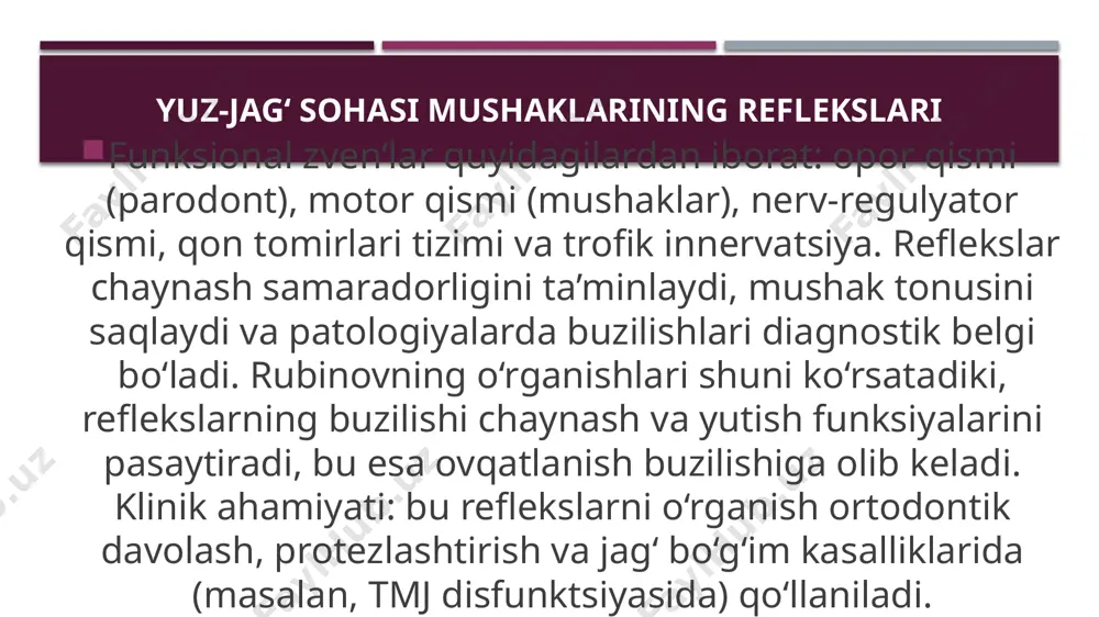 rubinov bo‘yicha yuz-jag‘ sohasi mushaklarining reflekslari - Page 4