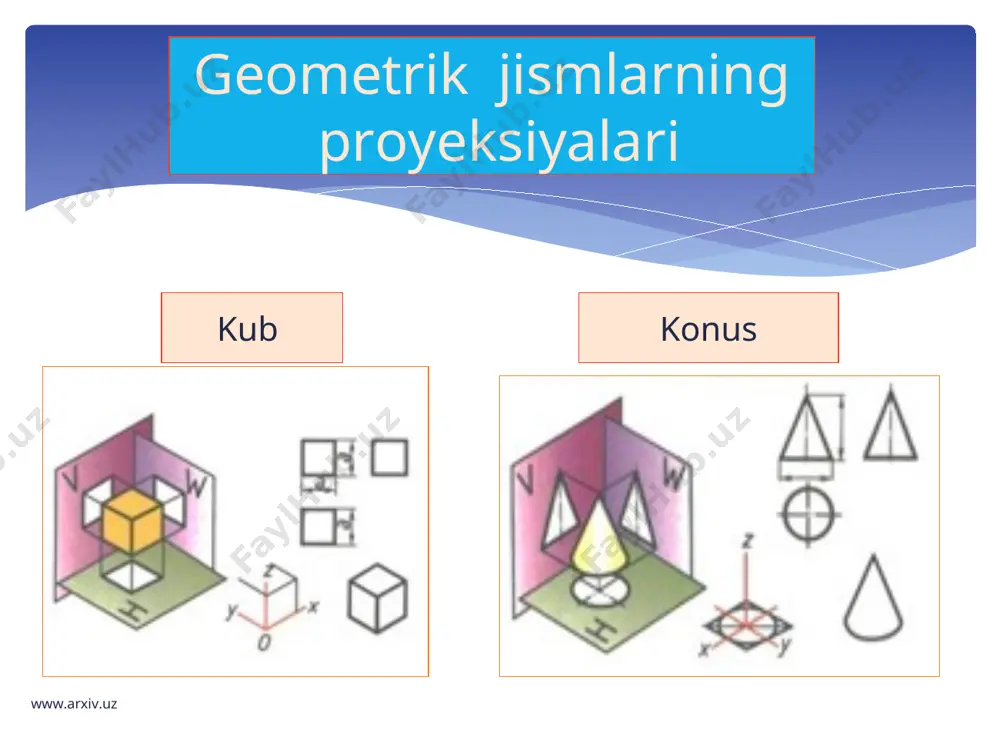 geometrik jismlar va ularning proyeksiyalari - Page 5