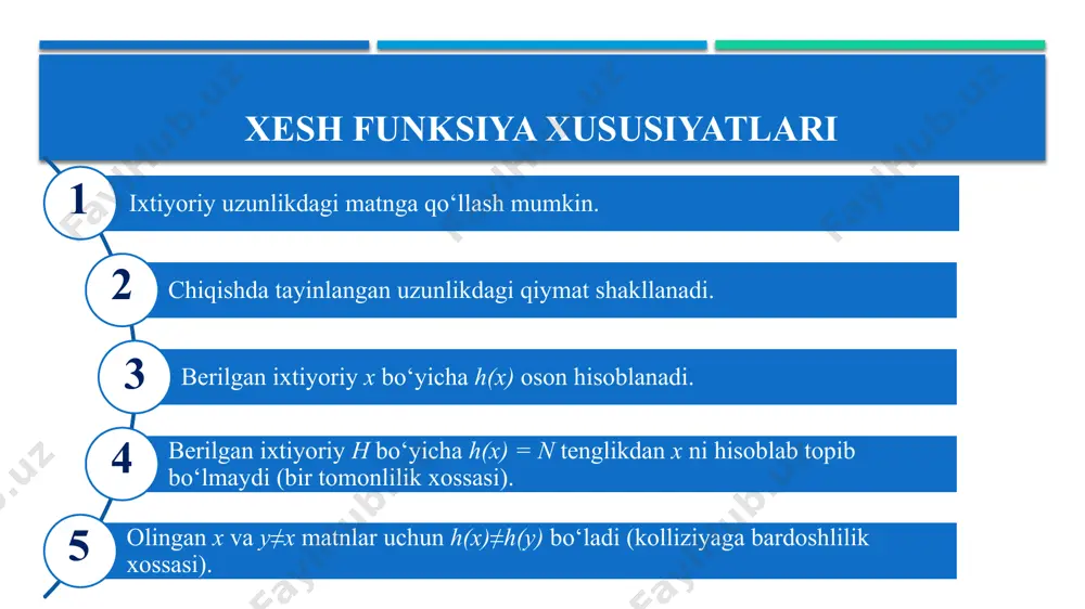 n “shifrlanadi” (bu haqiqiy shifrlash emas, shunchaki shaxsiy kalit bilan h ustida biror amal bajarishdan iborat) va imzo s=[h]a hosil qilinadi. hosil qilingan imzo ma’lumotga biriktirilib {m, s} qabul qiluvchiga uzatiladi. erlni tekshirish jarayoni. faraz qilaylik, b tomondan m' xabarga qo‘yilgan imzo s ni tekshirish talab etilsin. buning uchun b tomon dastlab xabar m' ni xesh qiymatini hisoblaydi: h'=h(m'). a tomonning ochiq kaliti bilan s ni “rasshifrovkalaydi” (bu haqiqiy rasshifrovkalash emas, shunchaki ochiq kalit bilan s ustida biror amal bajarishdan iborat) va h ni hosil qiladi. agar ikkala xesh qiymatlar (h va h') o‘zaro teng bo‘lsa, eri to‘g‘ri deb topiladi (demak xabar yaxlit). erini shakllantirish va erini tekshirish ochiq kalitlar infrastrukturasi (public key infrastructure, pki). ochiq kalitli kriptografiya bilan bog‘liq bo‘lgan muammolardan yana biri - ochiq kalitning kimga tegishli ekanligini aniqlash. faraz qilaylik, a tomon biror maxfiy xabar m ni b tomonga yubormoqchi. buning uchun a tomon b tomonning ochiq …