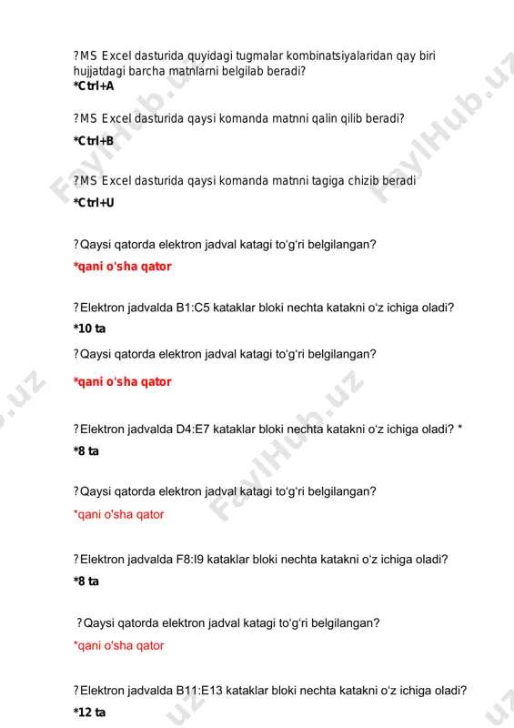 arakati katakka o‘zgartirish kiritish imkonini beradi ?microsoft excel jadvallarida funksiyalarni qo‘yish qanday amalga oshiriladi ?kompyuter diskida yoki ixtiyoriy axborot tashuvchida joylashgan “*.xls” kengaytmali faylga sichqoncha ko‘rsatkichi bilan ikki marta bosilsa qanday jarayon sodir bo‘ladi ?microsoft excel – bu: ?microsoft excel jadvallarida formulalar yozish qaysi belgidan boshlanadi ?microsoft excel dasturi yordamida yaratiladigan hujjatlar qanday nomlanadi ? ms excel qaysi komanda belgilangan matnni kesib beradi? ?microsoft excel dasturida ish kitobini ochish qanday amalga oshiriladi ?microsoft excel jadvallarida sichqonchaning qaysi harakati katakka o‘zgartirish kiritish imkonini beradi ?microsoft excel jadvallarida funksiyalarni qo‘yish qanday amalga oshiriladi ?kompyuter diskida yoki ixtiyoriy axborot tashuvchida joylashgan “*.xls” kengaytmali faylga sichqoncha ko‘rsatkichi bilan ikki marta bosilsa qanday jarayon sodir bo‘ladi ?microsoft excel – bu: ?microsoft excel jadvallarida formulalar yozish qaysi belgidan boshlanadi ?microsoft excel dasturi yordamida yaratiladigan hujjatlar qanday nomlanadi ? ms excel qaysi komanda belgilangan matnni kesib beradi? o‘zgartirish kiritish imkonini beradi ?microsoft excel jadvallarida funksiyalarni qo‘yish qanday …