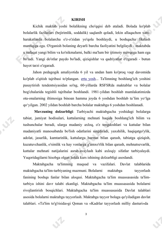 i kamchiliklarning sabablarini aniqlash, ularni bartaraf etish bo‘yicha samarali chora- tadbirlar ishlab chiqish muhim ahamiyatga ega. o'qituvchilar tarkibining barcha a'zolari har qanday test natijalarini bilishlari kerak. shunday qilib, nazorat bo'lishi kerak muntazam, tizimli, samarali va shaffof . nazoratning eng keng tarqalgan to'rtta shakli mavjud: operativ, tematik, frontal va xulosa. har qanday turdagi nazoratni amalga oshirishda ma'lum bir ketma-ketlikka rioya qilish kerak, yoki algoritm boshqaruv: 1. boshqarish maqsadi va ob'ektini aniqlash. 2. nazorat rejasini ishlab chiqish. 3. axborot yig'ish. 4. yig`ilgan materialni tahlil qilish. nazoratning barcha turlari yillik rejada aks ettirilgan. taqdimot shakli har xil bo'lishi mumkin. keling, har bir nazorat turini ko'rib chiqaylik. operatsion nazorat- bu joriy, kundalik nazorat. uning o'ziga xosligi shundaki, u o'qituvchilar va butun jamoa faoliyatidagi kichik buzilishlarni aniqlash va bartaraf etishga yordam beradi. agar siz ishda kichik og'ishlarni sezmasangiz, ular katta qiyinchiliklarga olib kelishi mumkin, keyinchalik ularni engish oson bo'lmaydi. operatsion nazorat masalalari shartli ravishda bir …