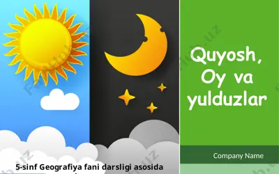 quyosh, oy va yulduzlar 5 -sinf — PPTX