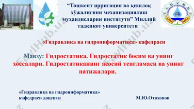 гидростатика — PPTX