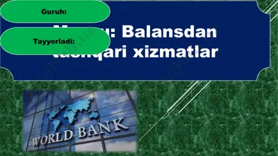 balansdan tashqari xizmatlar — PPTX