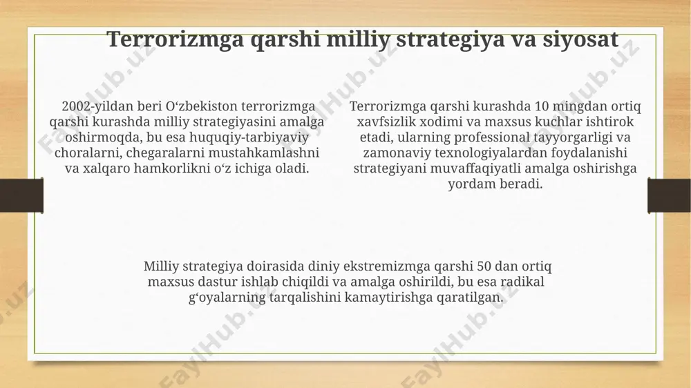 o'zbekistonning terrorizmga qarshi kurash tajribasi - Page 4