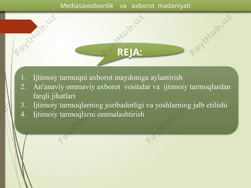lar turiga qarab tasniflash mumkin. ijtimoiy tarmoqlardagi axborot xurujlari va tahdidlar ijtimoiy tarmoqni axborot maydoniga aylantirish ixtisoslashgan ijtimoiy tarmoqlar. odamlarni maʼlum mezonlarga koʻra birlashtiradi (masalan, yoshi, jinsi, dini, maʼlum sevimli mashgʻulotlari va boshqalar). professional ijtimoiy tarmoqlar professional mavzularda muloqot qilish, tajriba va axborot almashish, boʻsh ish oʻrinlarini qidirish va taklif qilish, biznes aloqalarini rivojlantirish uchun yaratiladi. masalan: linkedin, moy krug, professionali.ru. korporativ ijtimoiy tarmoqlar kompaniya faoliyatini tashkil etish va qoʻllab-quvvatlash muammolarini hal qiladi . hujjatlar bilan birgalikda ishlash uchun xizmatlar. geosotsial tarmoqlar foydalanuvchining geografik joylashuvidan kelib chiqib ijtimoiy aloqalarni oʻrnatish imkonini beradi. bunday holda, turli xil geolokatsiya vositalaridan foydalaniladi (masalan, gps yoki altergeo texnologiyasi kabi gibrid tizimlar), ular maʼlum bir foydalanuvchining hozirgi joylashuvini aniqlash va uning pozitsiyasini turli maskanlar va odamlarning joylashuvi bilan solishtirish imkonini beradi. ijtimoiy tarmoqlardagi axborot xurujlari va tahdidlar ijtimoiy tarmoqni axborot maydoniga aylantirish ijtimoiy tarmoqlarning eng avvalgi shakli elektron eʼlonlar taxtasi boʻlib, ularning birinchisini cbbs nomi …