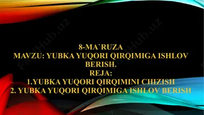 yubka yuqori qirqimi — PPTX