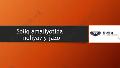 moliyaviy jazo — PPTX