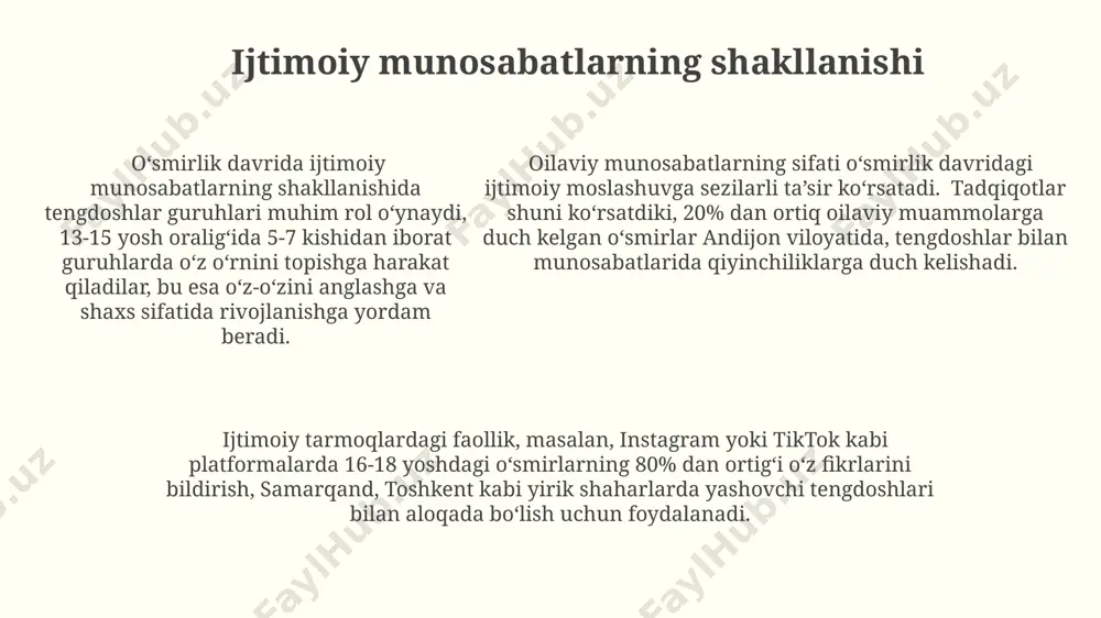 o’smirlik davrida psixik rivojlanish xususiyatlari - Page 5