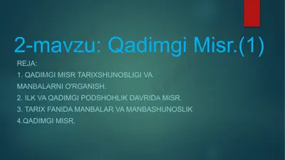 qadimgi misr — PPTX