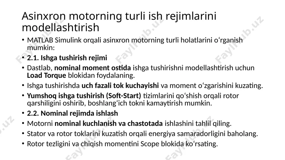 asinxron motor qurilmasini modelashtirish - Page 4