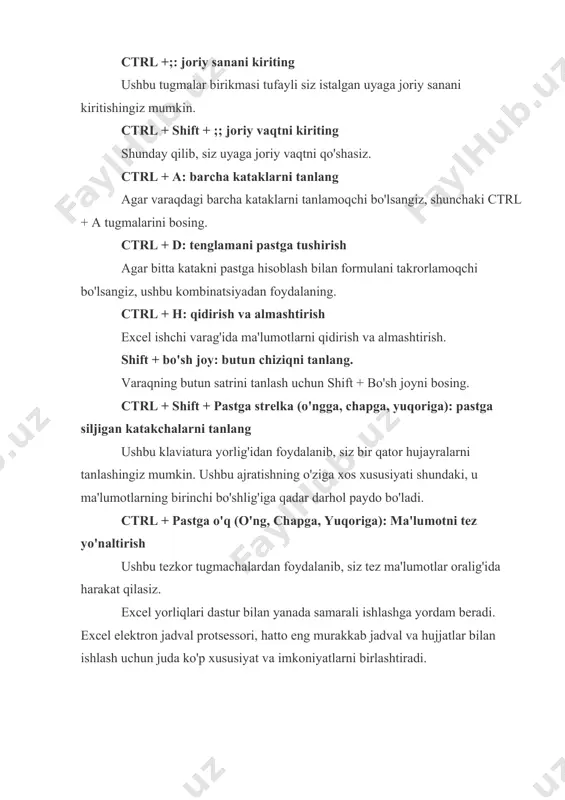 excel tezkor tugmalari - Page 4
