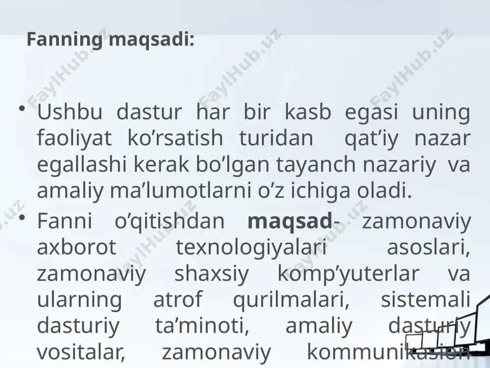 bоrоtdаn fоydаlаnish imkоniyoti vа sаmаrаdоrligi uning rеprеzеntаtivligi, mаzmundоrligi, еtаrliligi, аktuаlligi, o'z vаqtidаligi, аniqligi, ishоnаrliligi, bаrqаrоrligi kаbi аsоsiy istе'mоl sifаt ko'rsаtkichlаri bilаn bоg'liqdir. ralph m. stair, george w.reynolds. fundamentals of information systems. sixth edition. course technology, cengage learning. usa. 2012. 7-p. many shipping companies, for example, can determine the exact location of inventory items and packages in their systems, and this information makes them responsive to their customers. in contrast, if an organization’s information is not accurate or complete, people can make poor decisions, costing thousands, or even millions, of dollars. if an inaccurate forecast of future demand indicates that sales will be very high when the opposite is true, an organization can invest millions of dollars in a new plant that is not needed. furthermore, if information is not relevant, not delivered to decision makers in a timely fashion, or too complex to understand, it can be of little value …