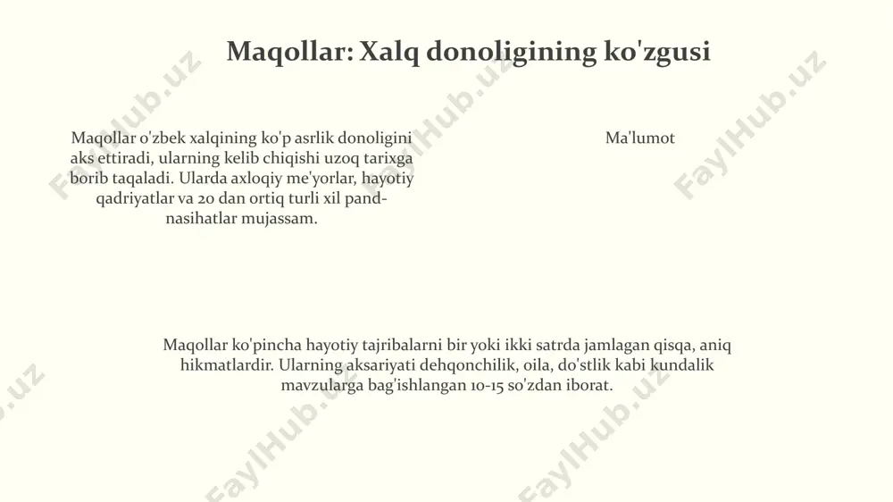 o'zbek xalq og'zaki ijodi va matallar - Page 4